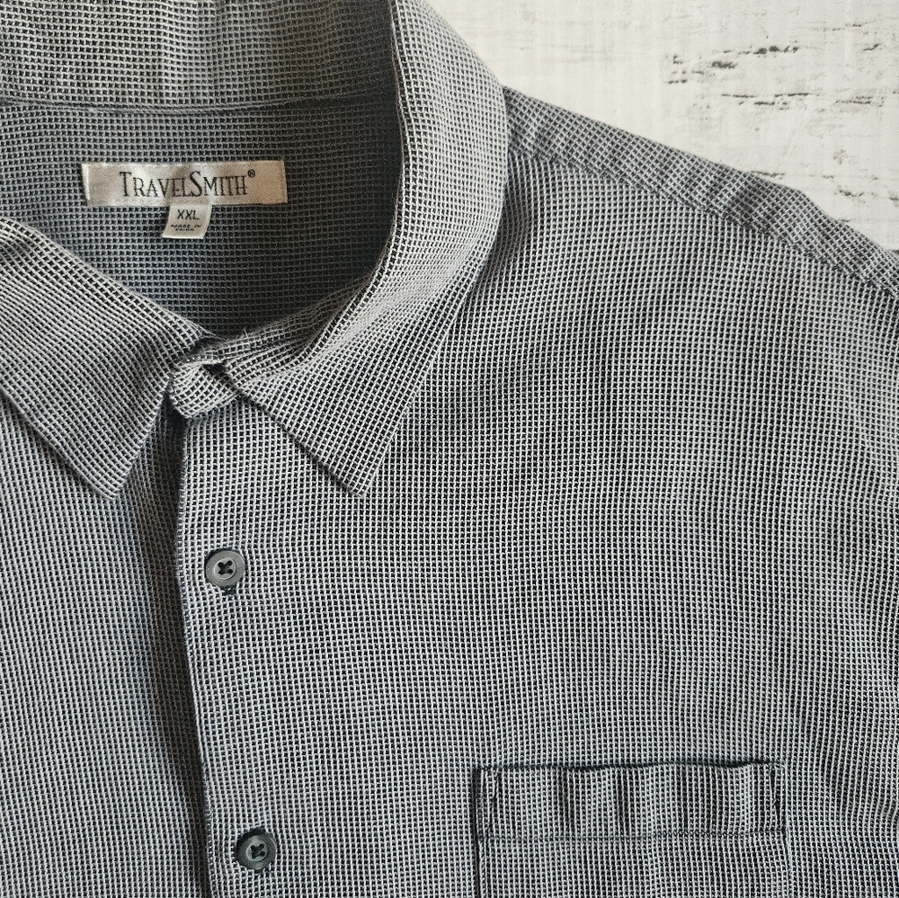 Travel Smith Silk/Cotton Short Sleeve Button Up‎ XXL